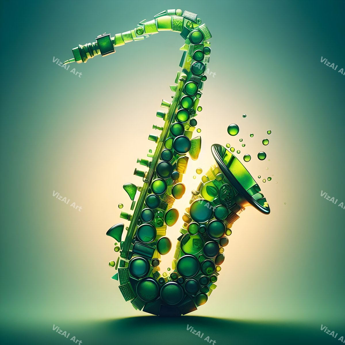 Crystal & Butterfly Saxophone Art — print 5