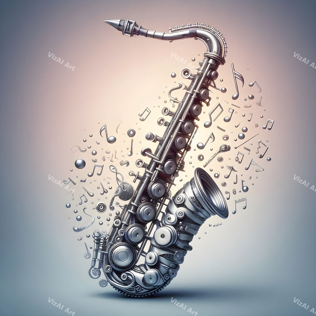 Crystal & Butterfly Saxophone Art — print 7