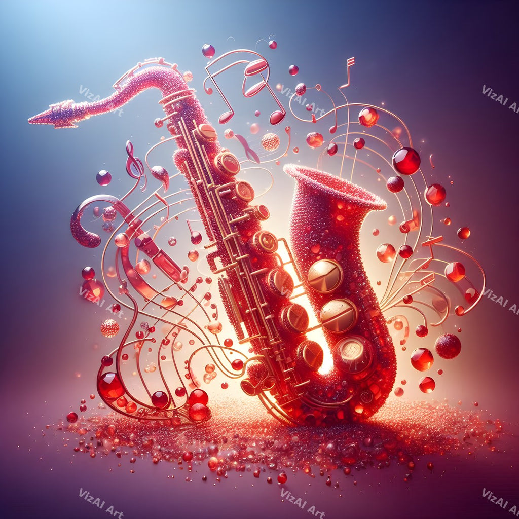 Crystal & Butterfly Saxophone Art — print 8