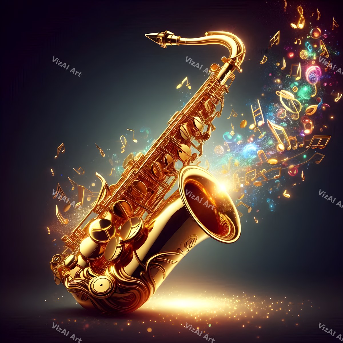 Ornate & Patterned Saxophone Art — print 4