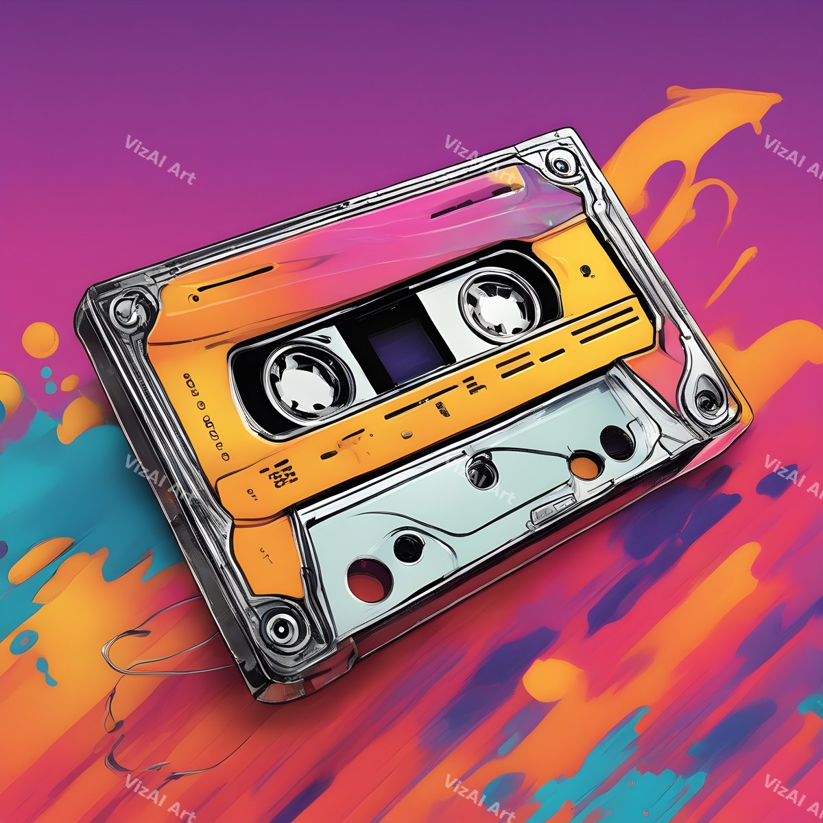 Retro Cassette Pop Art — print 1