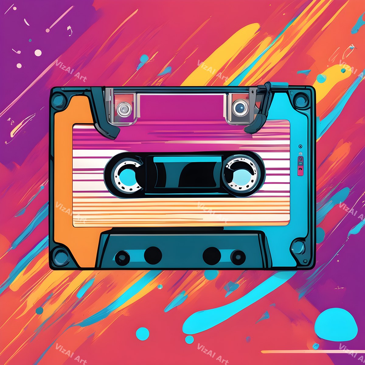 Retro Cassette Pop Art — print 2