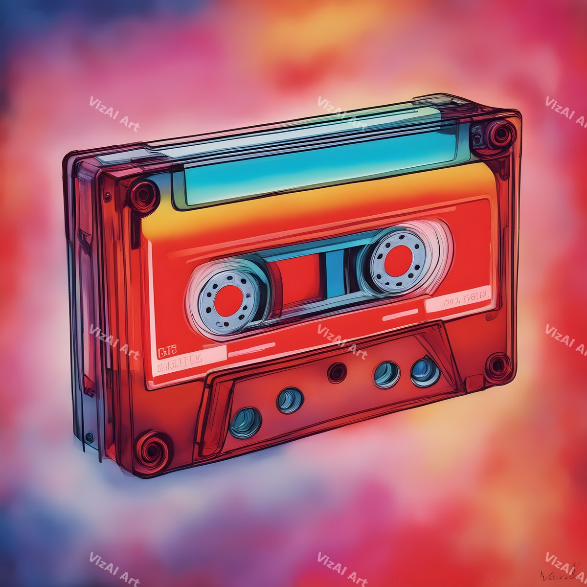 Retro Cassette Pop Art — print 8