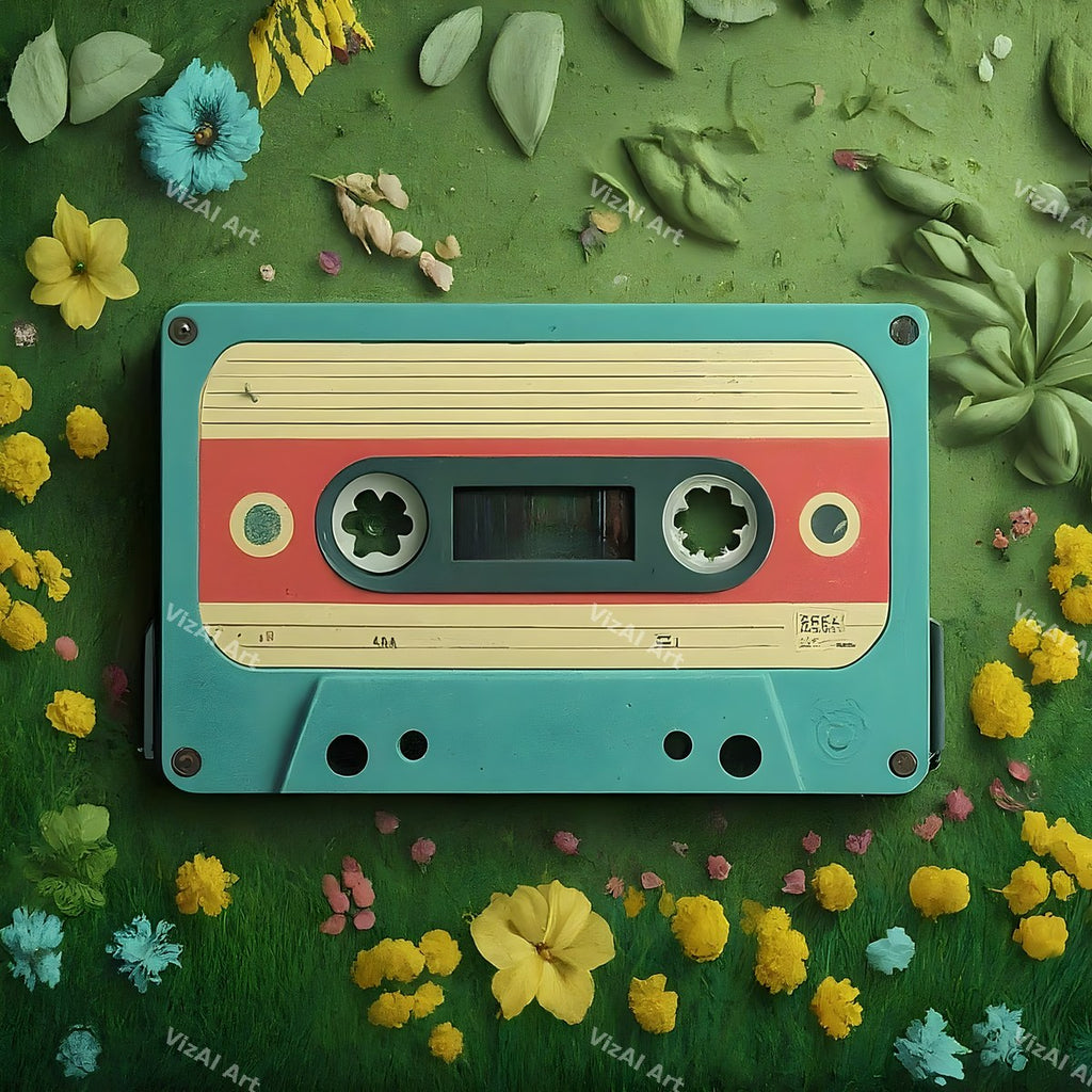 Cassette Flowers & Nature Art — print 1