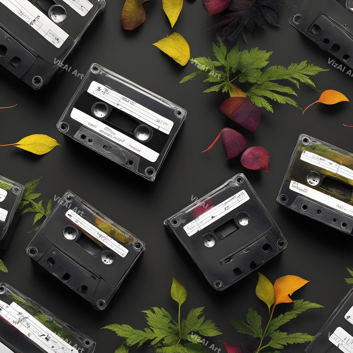 Cassette Flowers & Nature Art — print 3