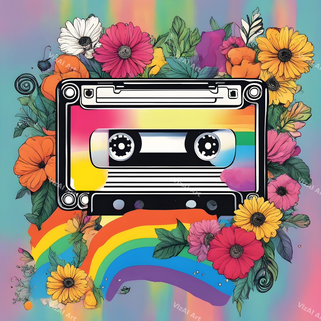 Cassette Flowers & Nature Art — print 5