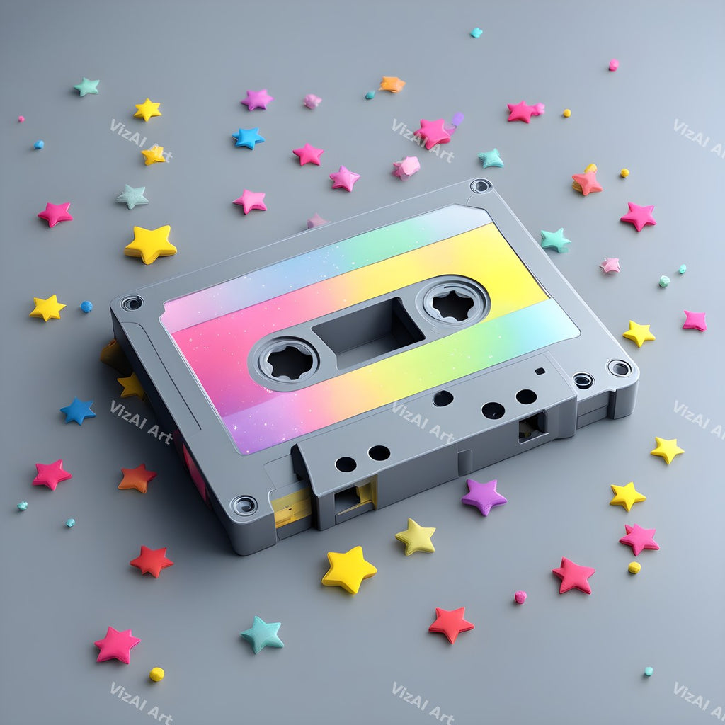 Pastel Whimsy Cassette Art — print 3