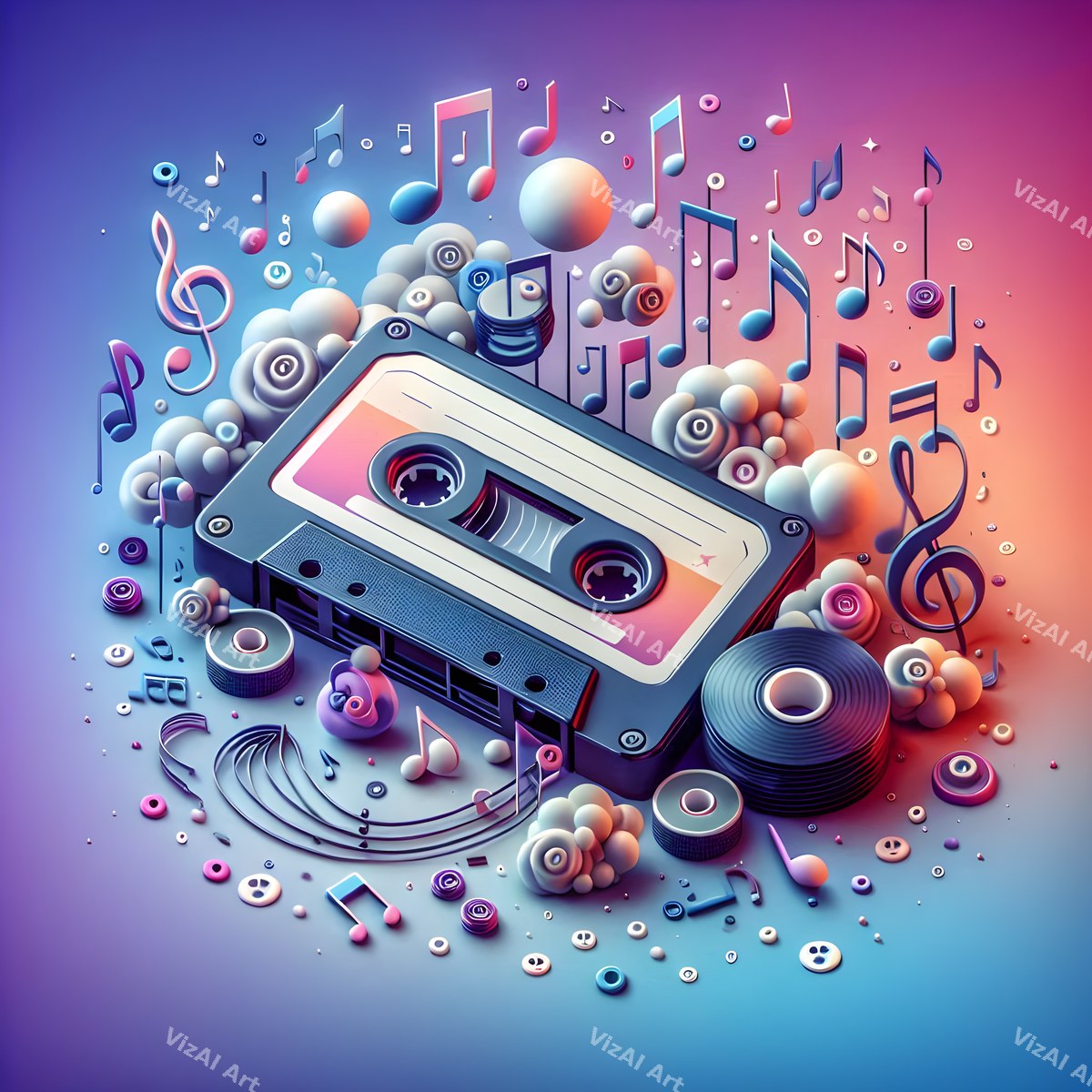Pastel Whimsy Cassette Art — print 9