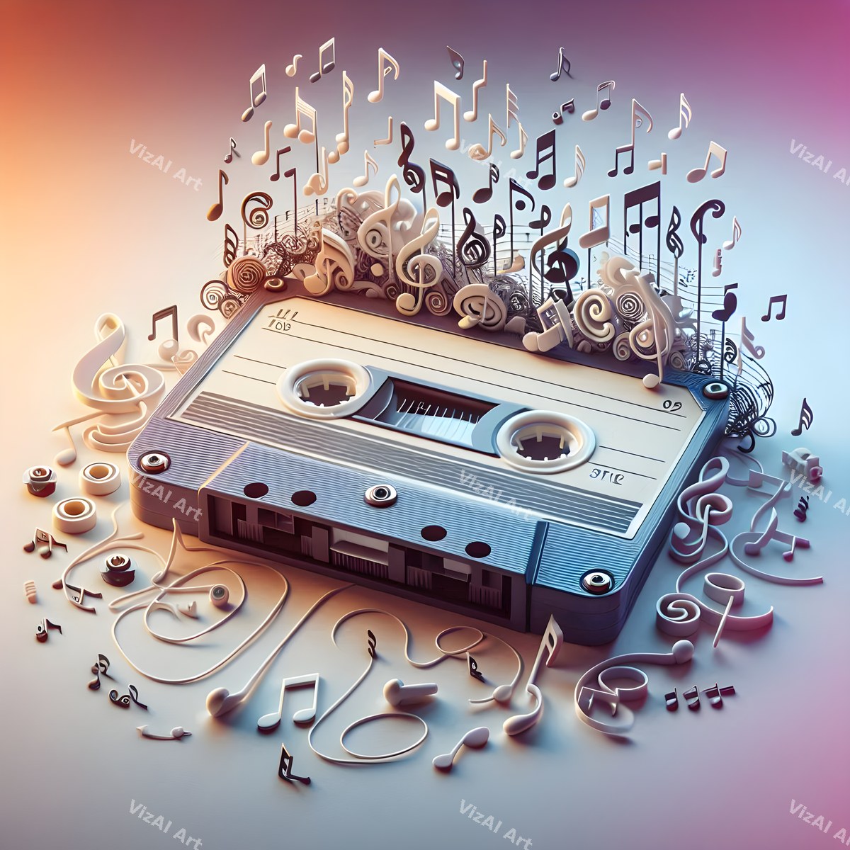 Pastel Whimsy Cassette Art — print 11