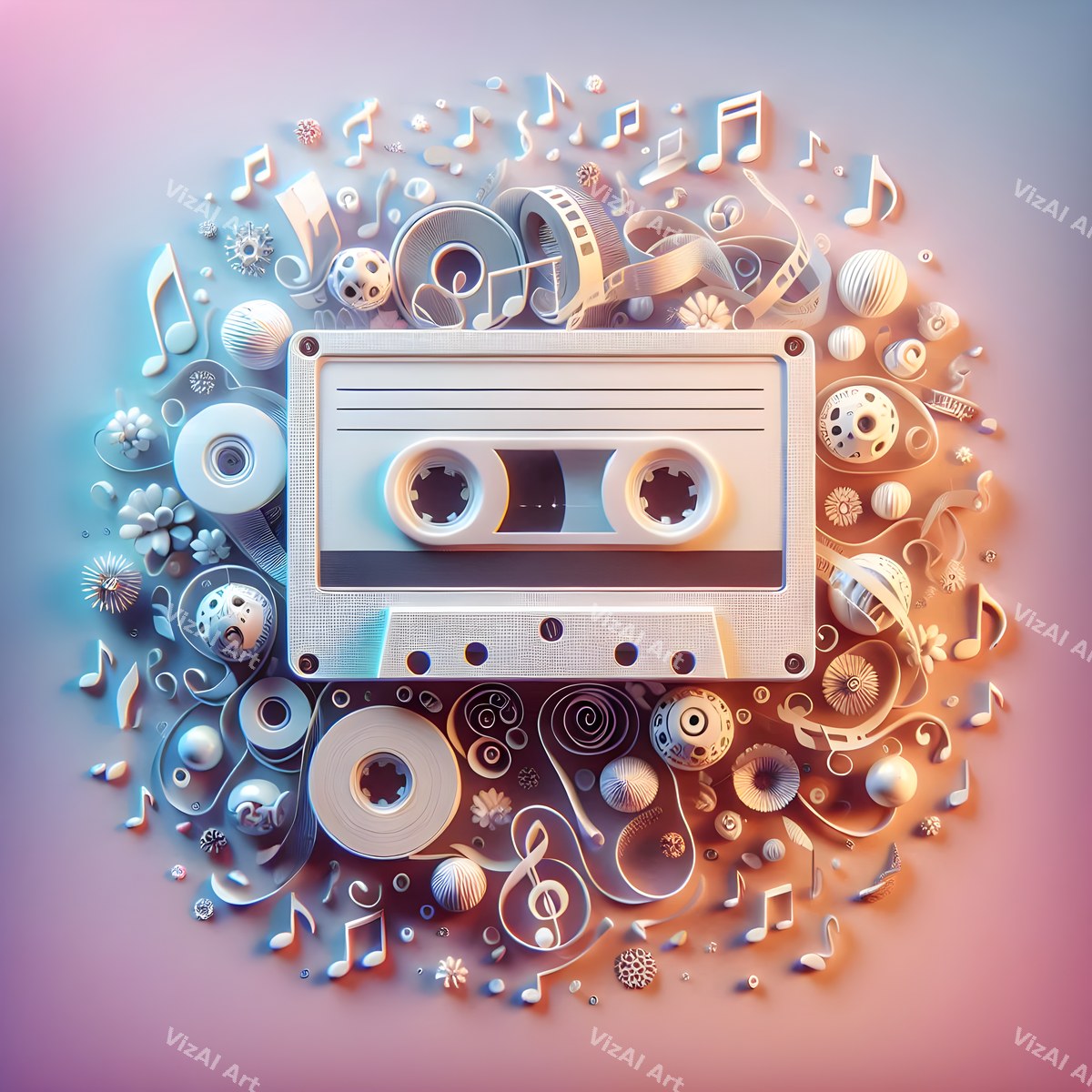 Pastel Whimsy Cassette Art — print 12