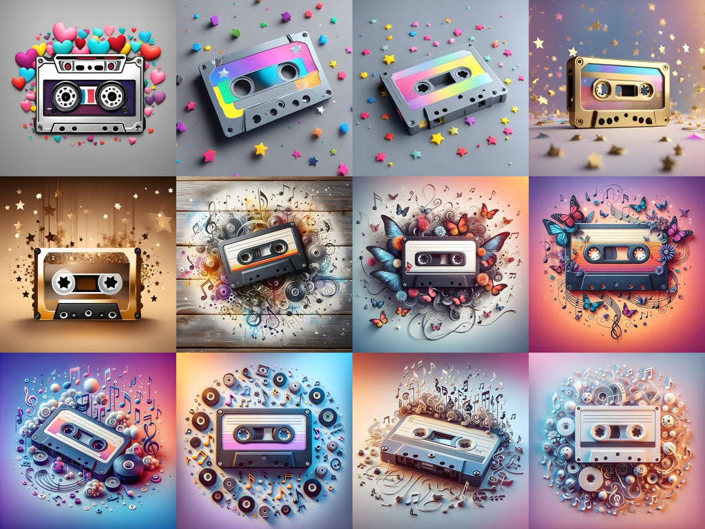 Pastel Whimsy Cassette Art — 12 Printable Prints