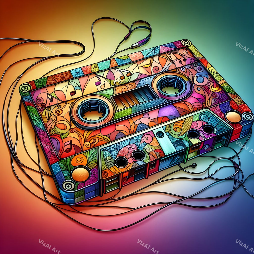 Crystal & Stained Glass Cassette Art — print 3
