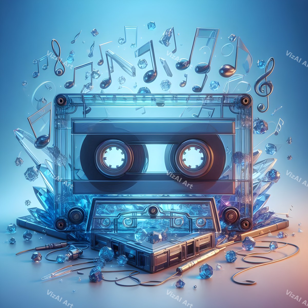 Crystal & Stained Glass Cassette Art — print 5