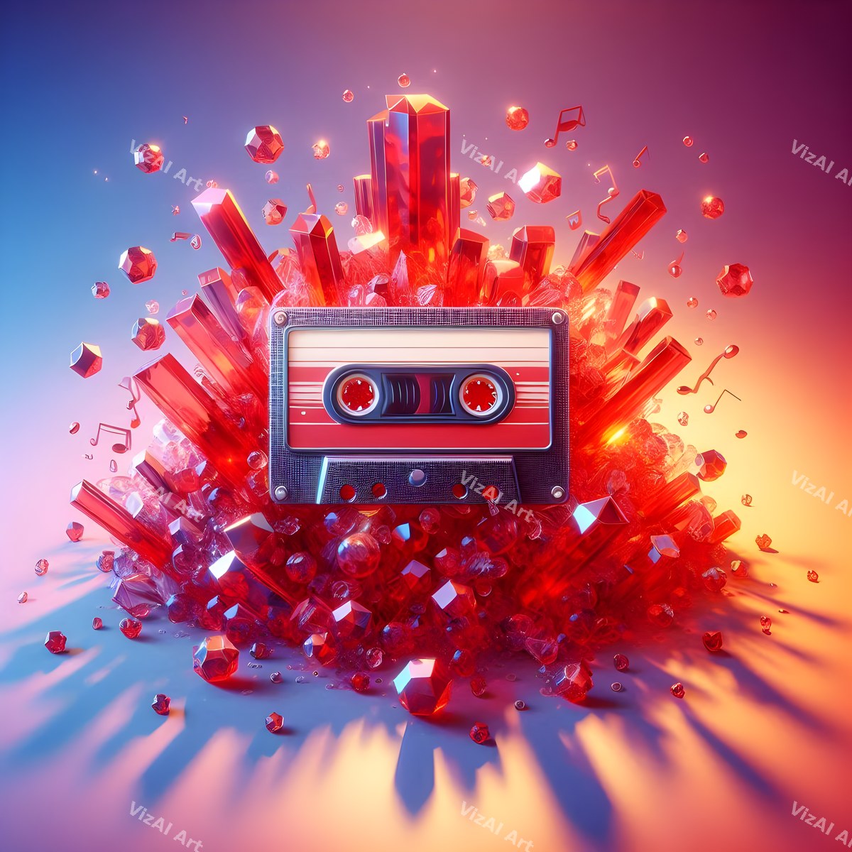 Crystal & Stained Glass Cassette Art — print 10
