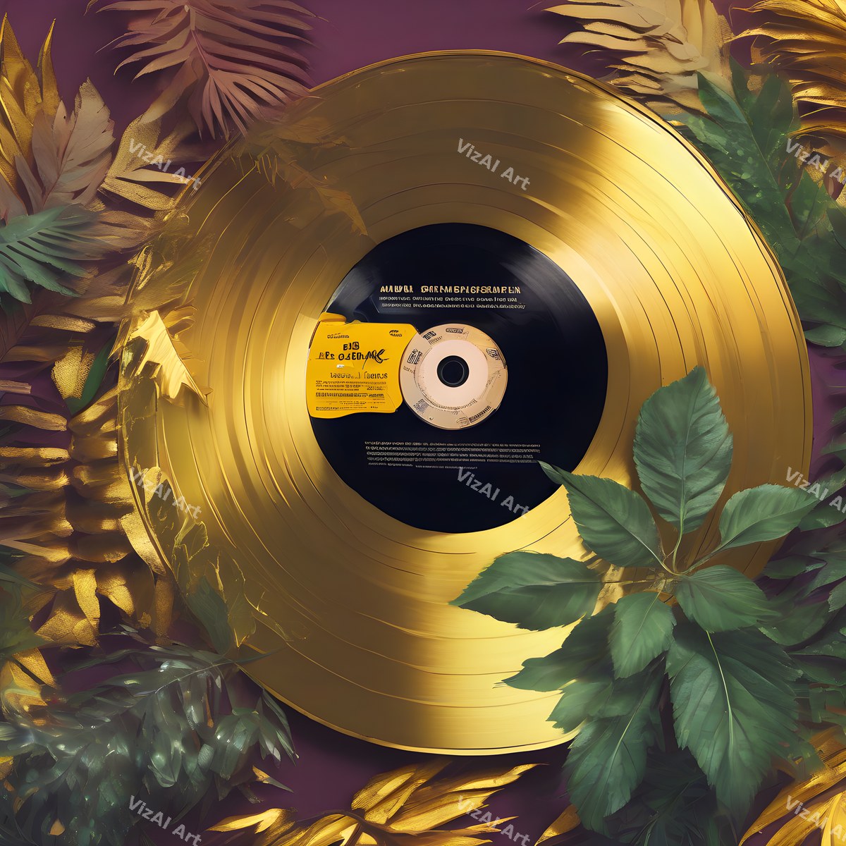 Vinyl & Botanicals Music Art — 12 Printable Prints — print 1