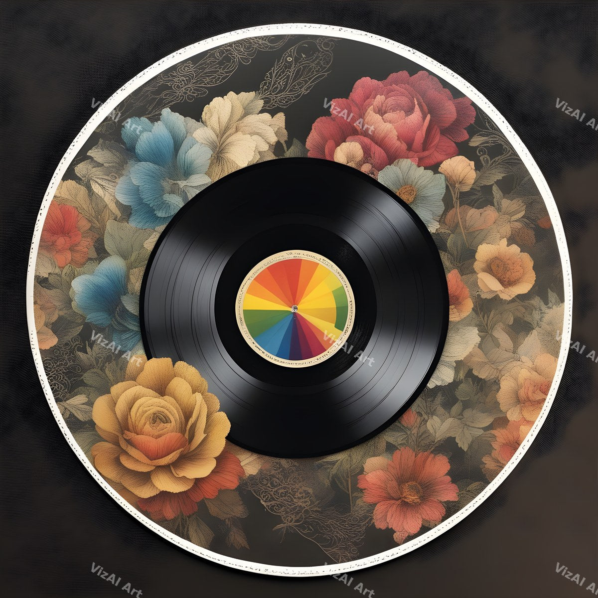 Vinyl & Botanicals Music Art — 12 Printable Prints — print 2