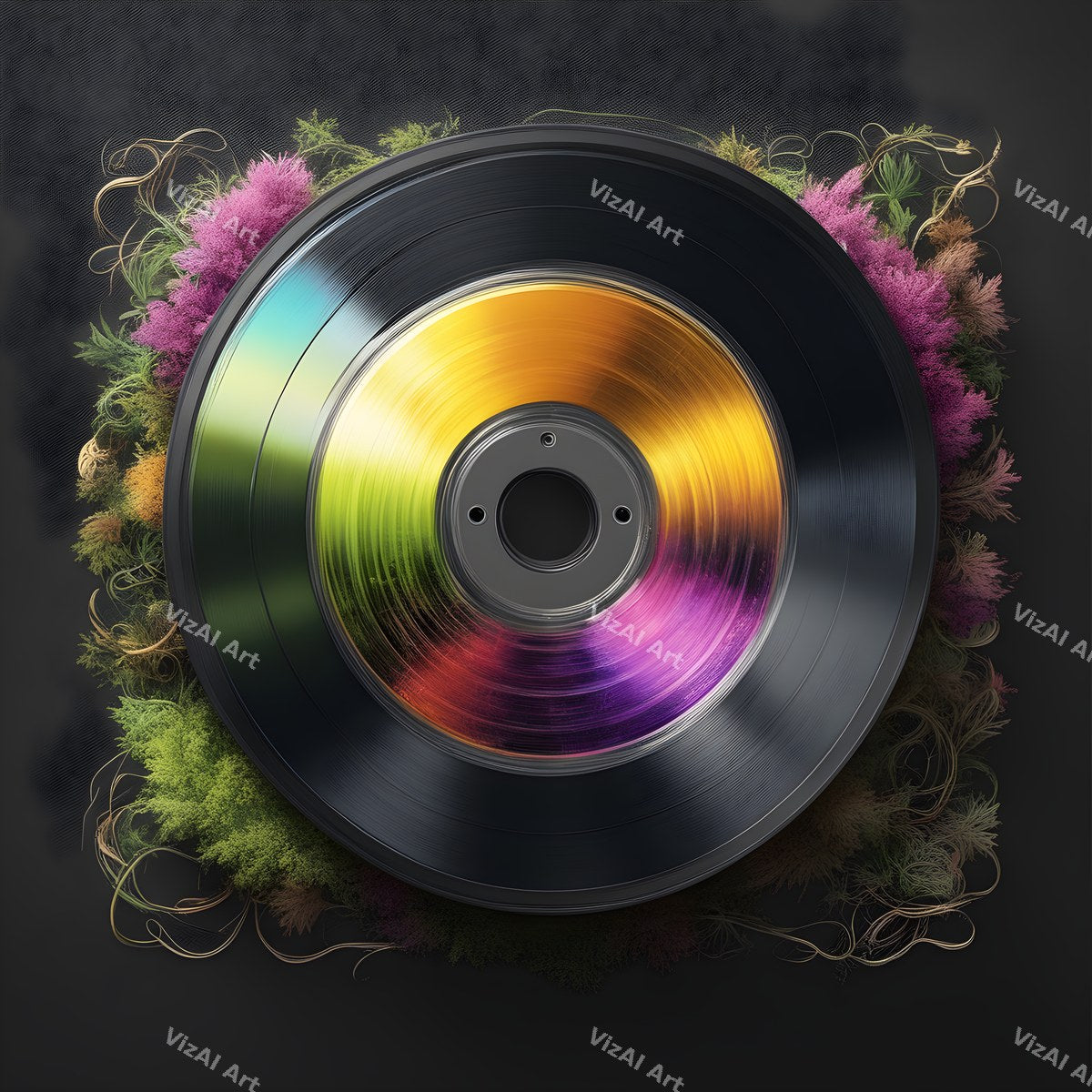 Vinyl & Botanicals Music Art — Choose Your Print — print 6