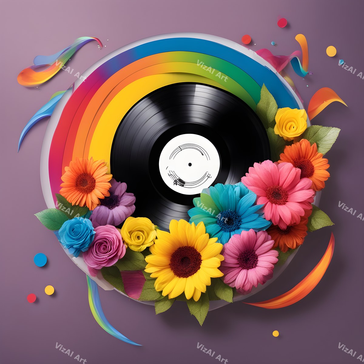 Vinyl & Botanicals Music Art — 12 Printable Prints — print 9
