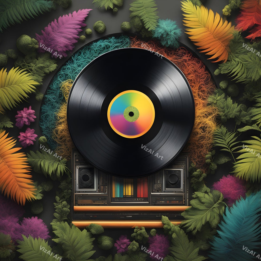 Vinyl & Botanicals Music Art — 12 Printable Prints — print 11