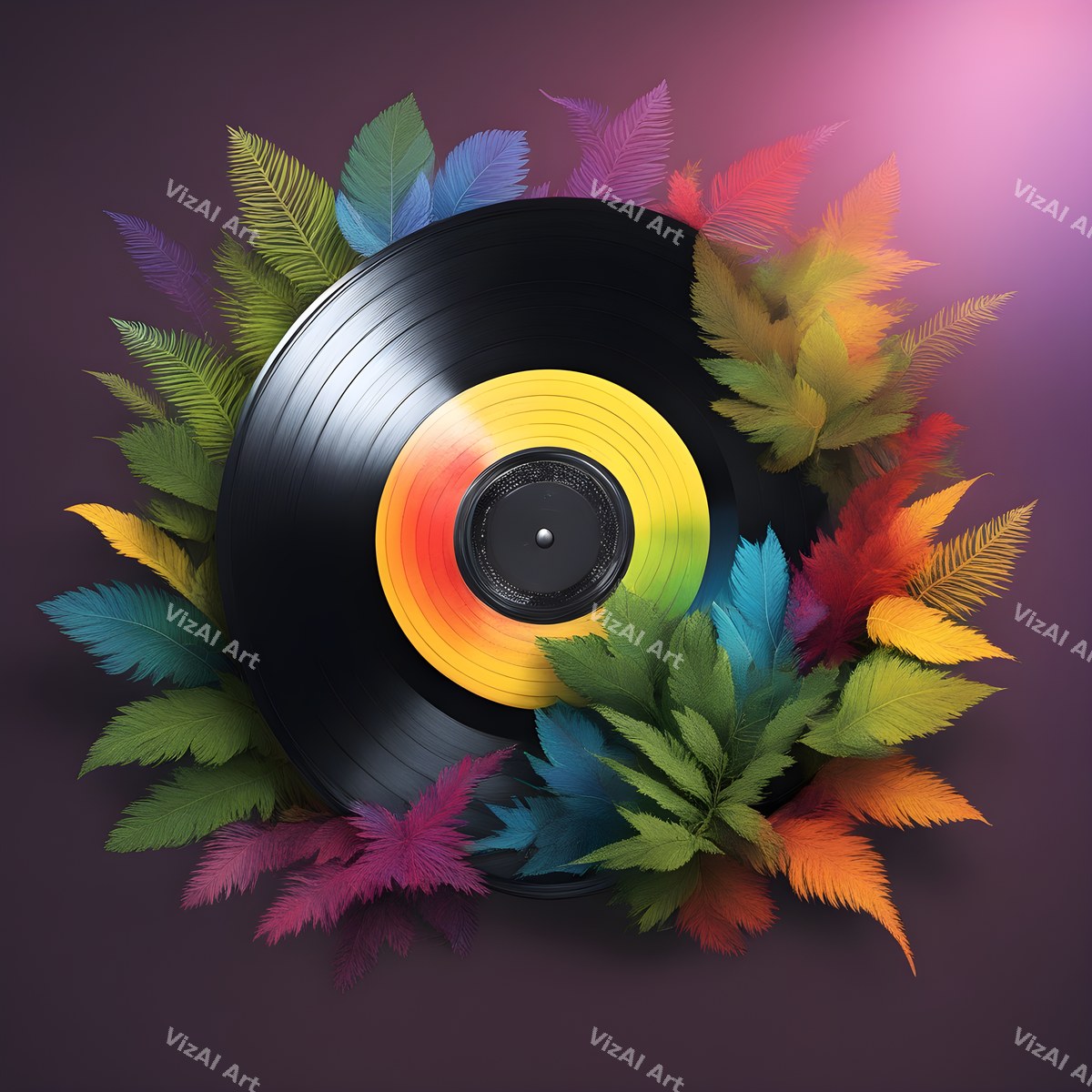 Vinyl & Botanicals Music Art — Choose Your Print — print 12