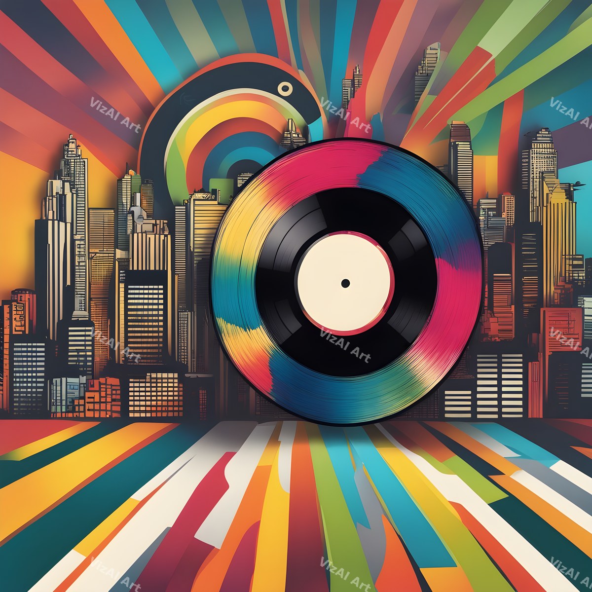 Neon Vinyl Music Art — Choose Your Print — print 3