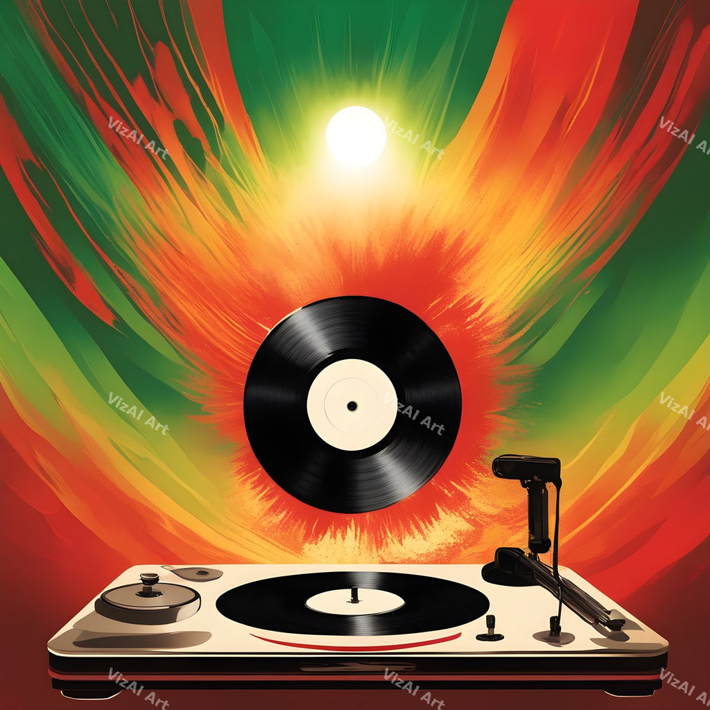 Neon Vinyl Music Art — 12 Printable Prints — print 5