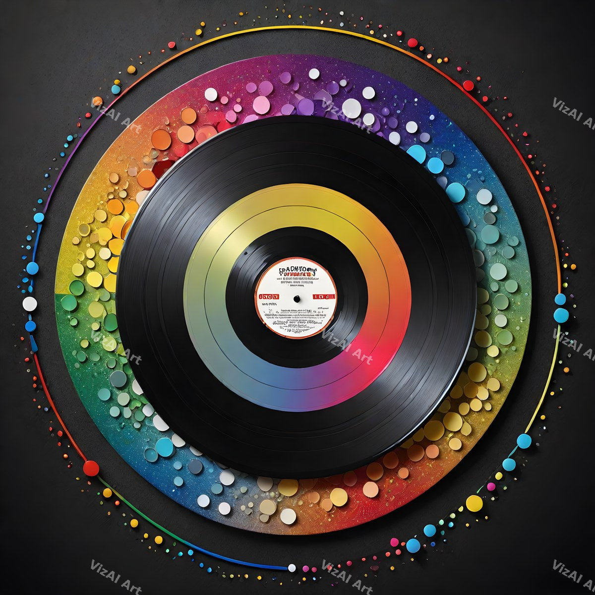 Neon Vinyl Music Art — 12 Printable Prints — print 8