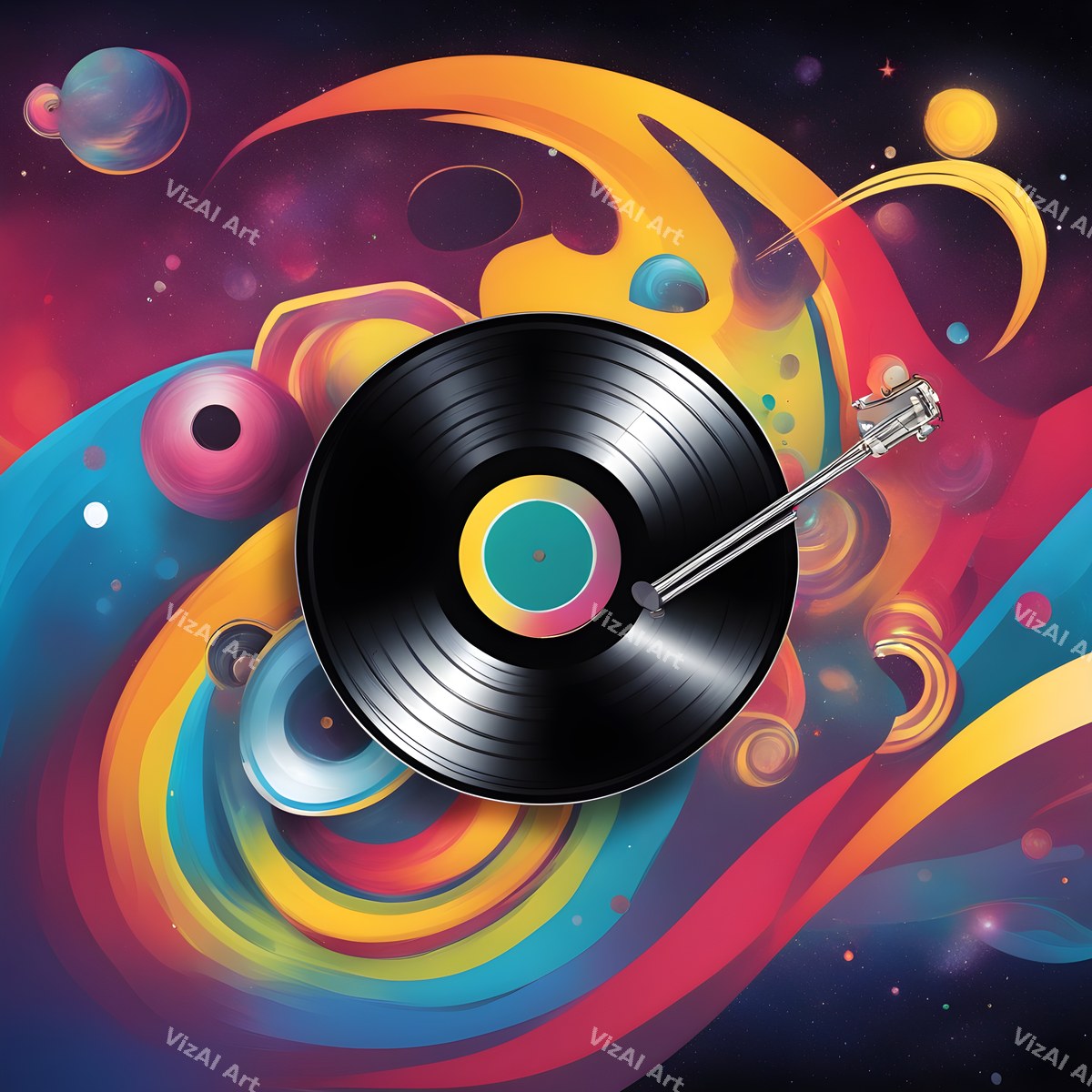 Vinyl & Music Notes Art — Choose Your Print — print 4