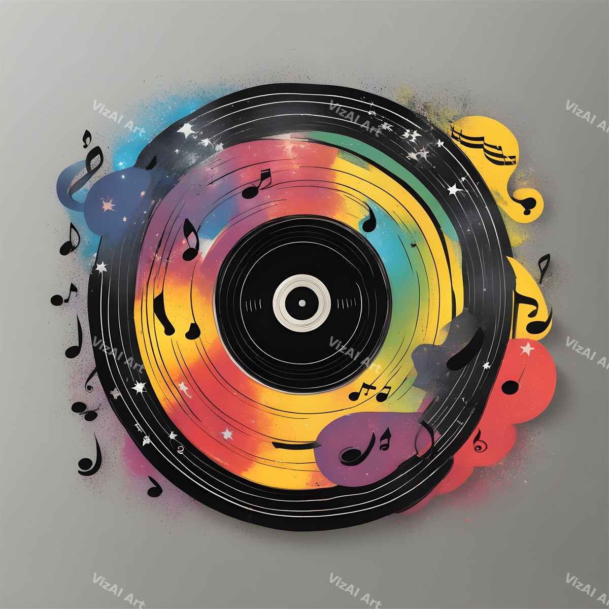Vinyl & Music Notes Art — 12 Printable Prints — print 5