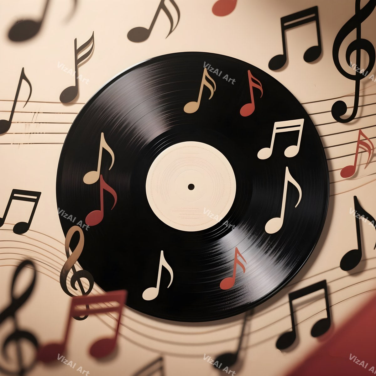 Vinyl & Music Notes Art — 12 Printable Prints — print 7