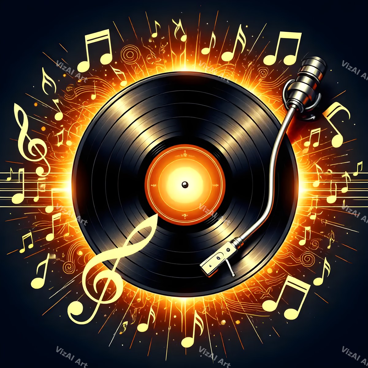 Vinyl & Music Notes Art — 12 Printable Prints — print 10