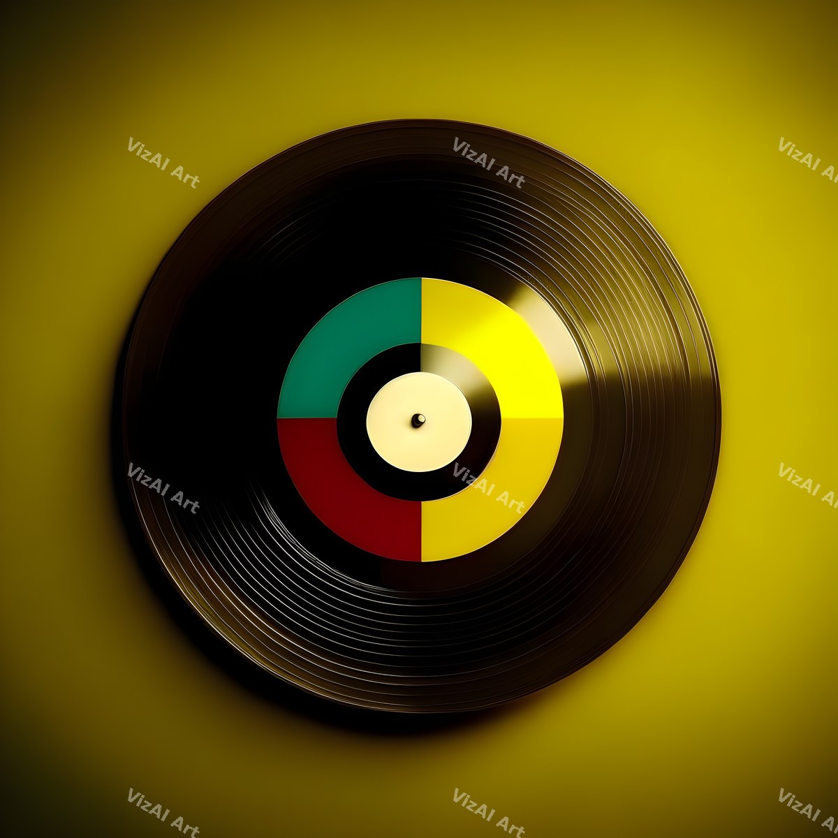 Rainbow Vinyl Record Art — print 1