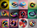 Rainbow Vinyl Record Art — 12 Printable Prints