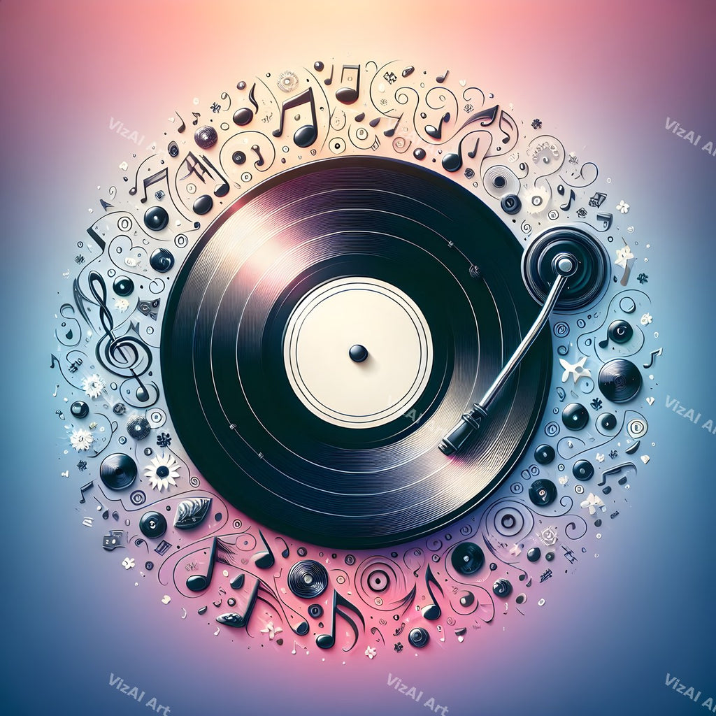 Butterflies & Swirling Notes Vinyl Art — print 11