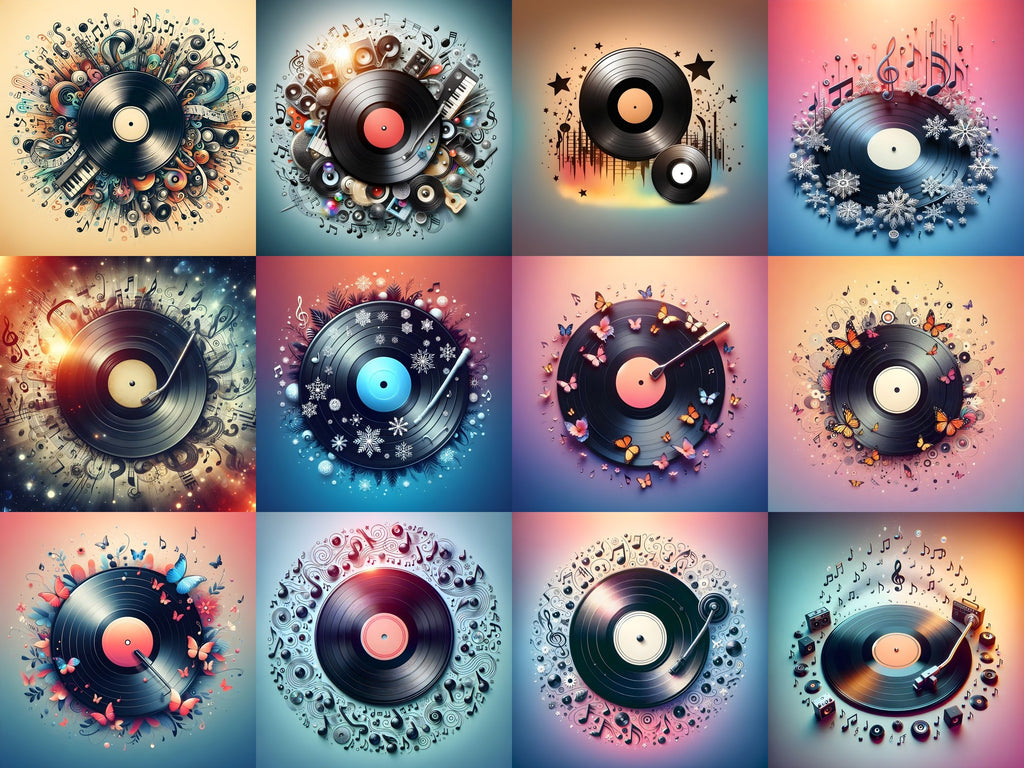 Butterflies & Swirling Notes Vinyl Art — Choose Your Print