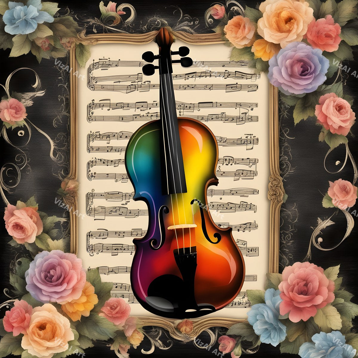 Classic Violin Music Art — print 3