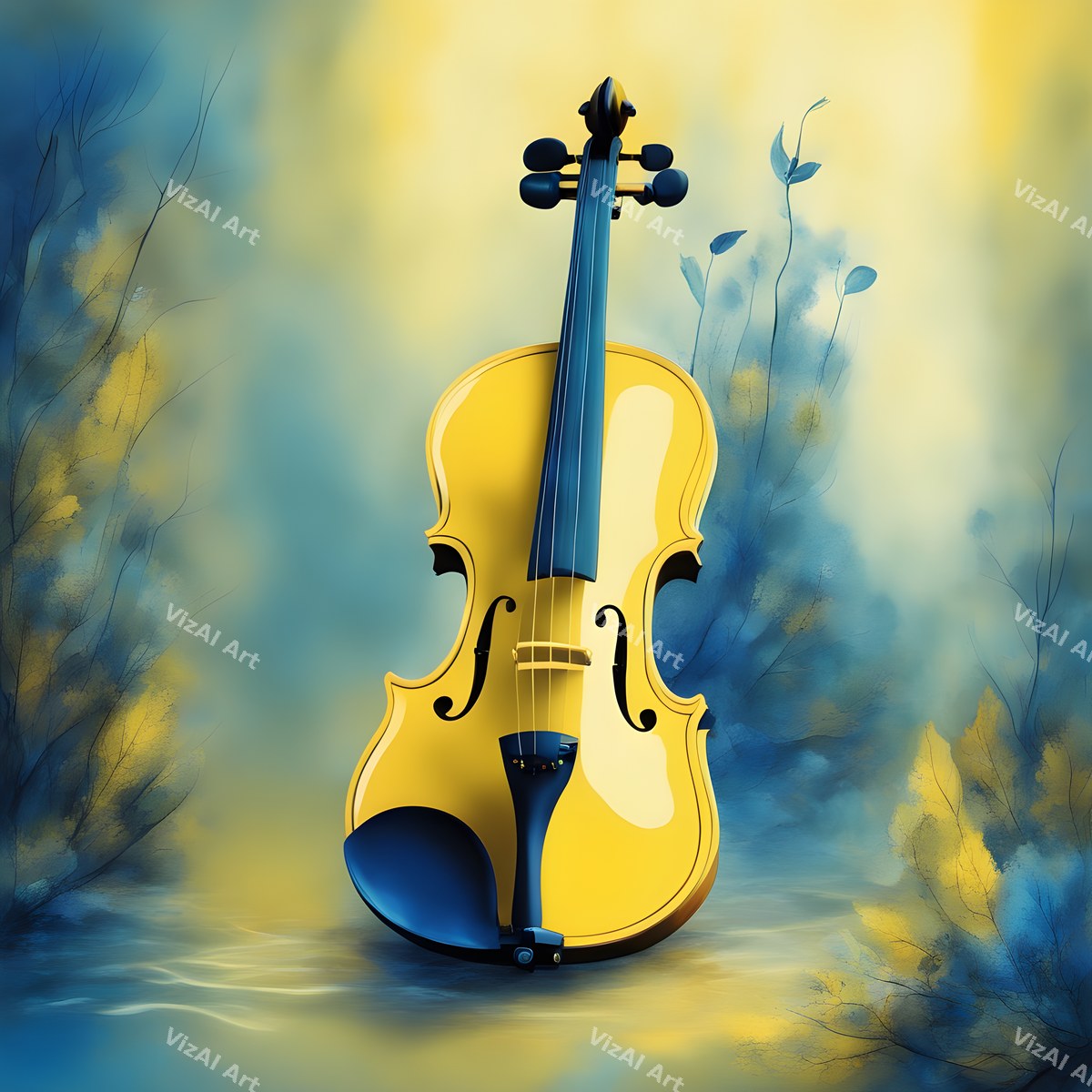 Violin in Colour Music Art — print 10