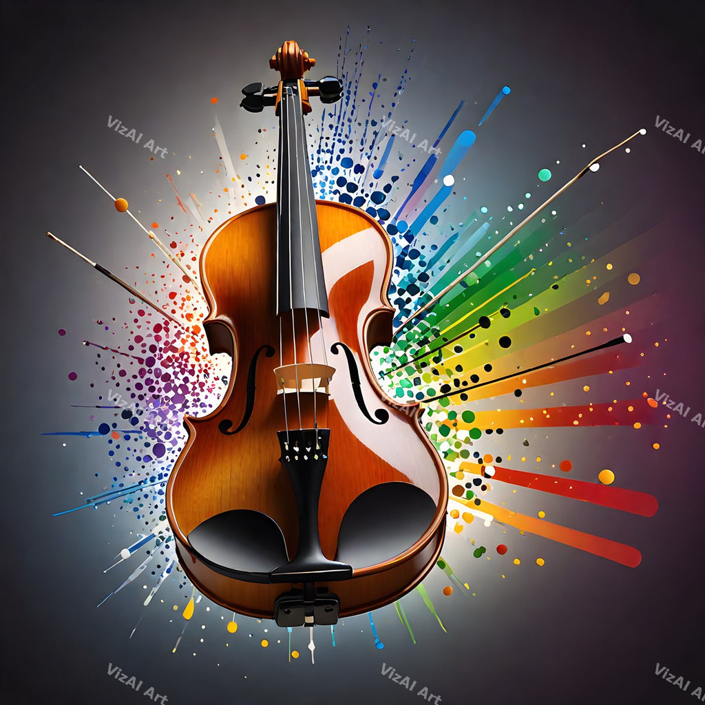 Violin in Colour Music Art — print 11