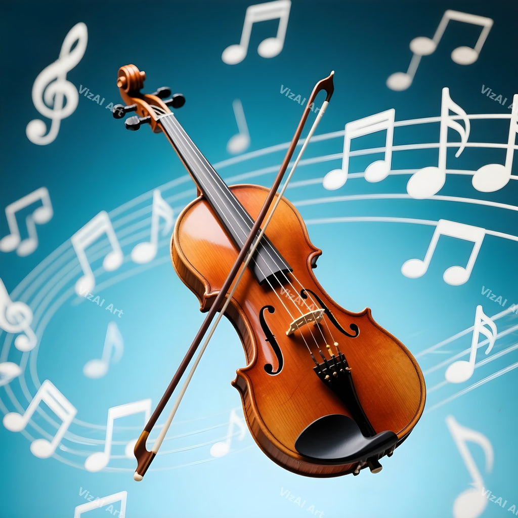 Violin & Music Notes Art — print 4