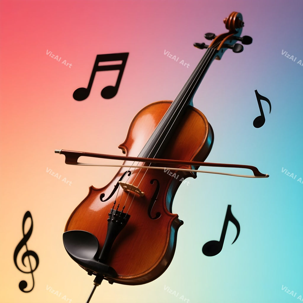 Violin & Music Notes Art — print 6