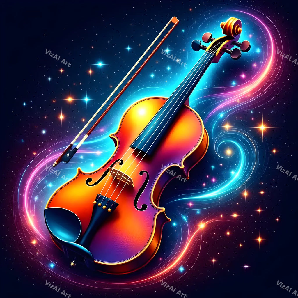 Violin & Music Notes Art — print 9