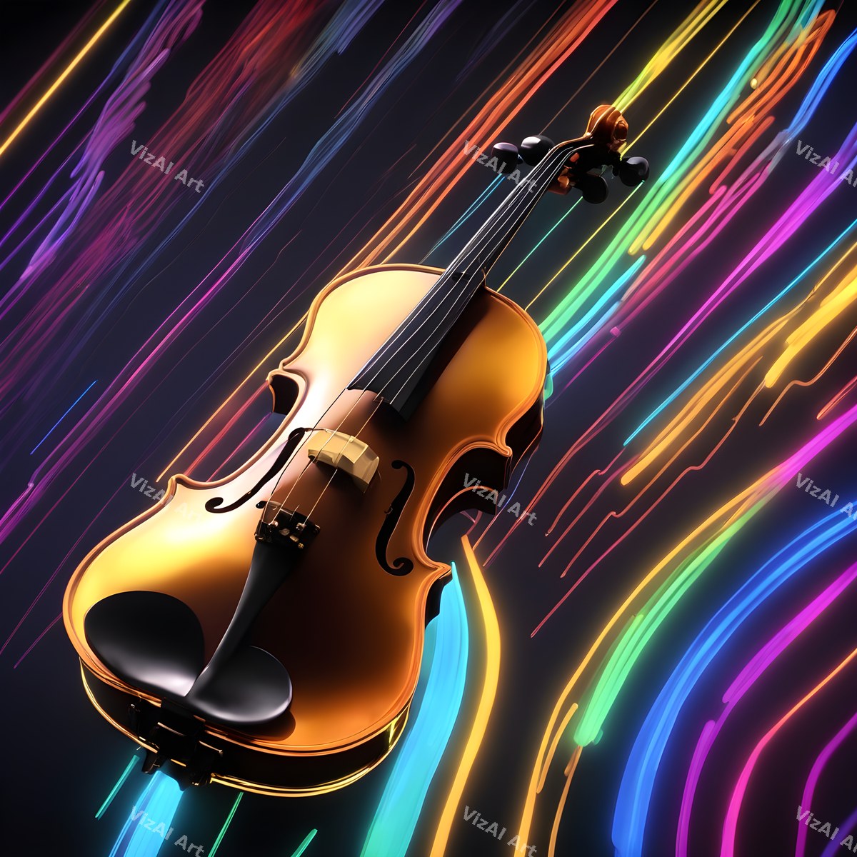 Violin & Music Notes Art — print 10