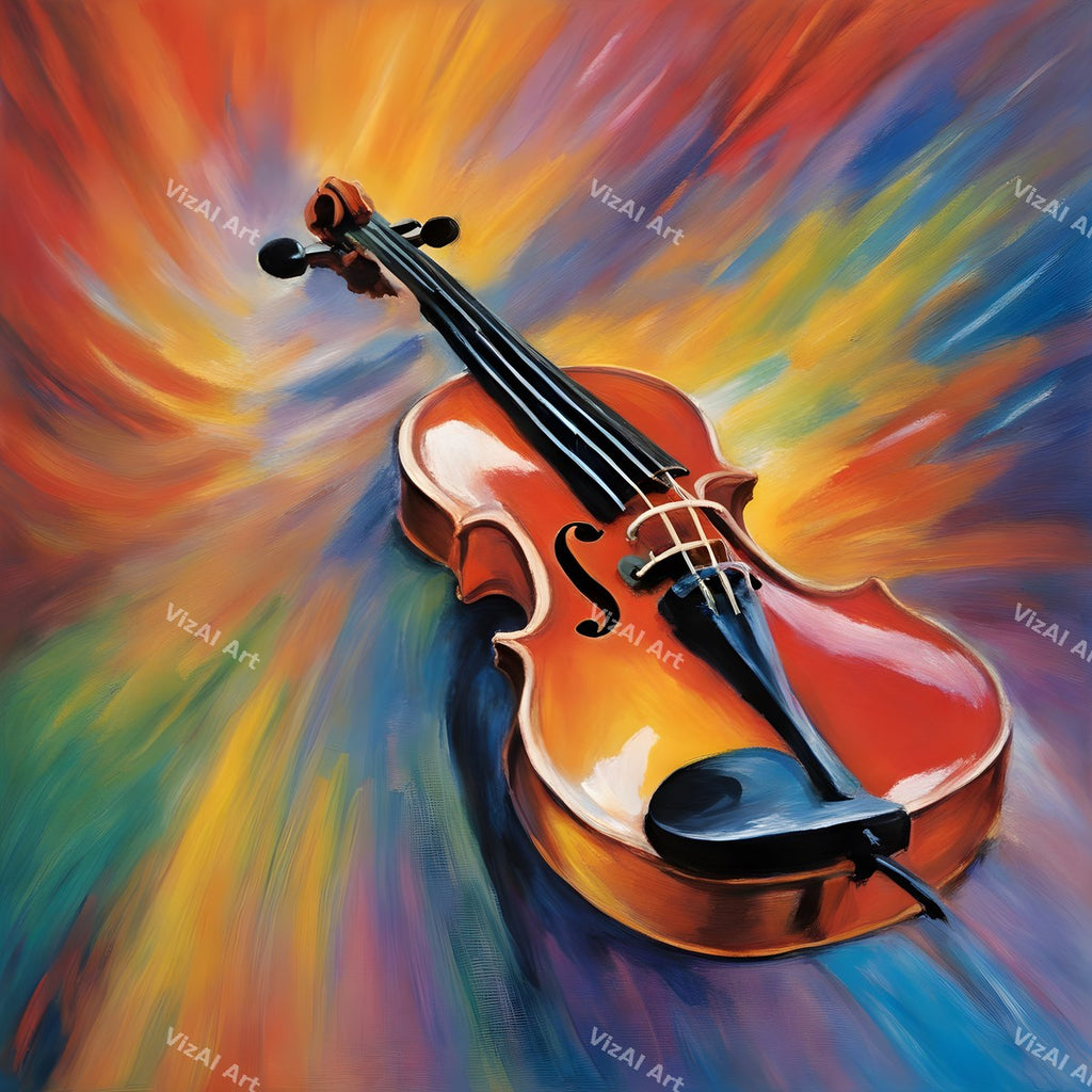 Violin & Music Notes Art — print 11