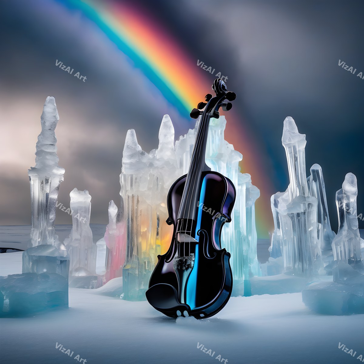 Violin, Light & Nature Art — print 1