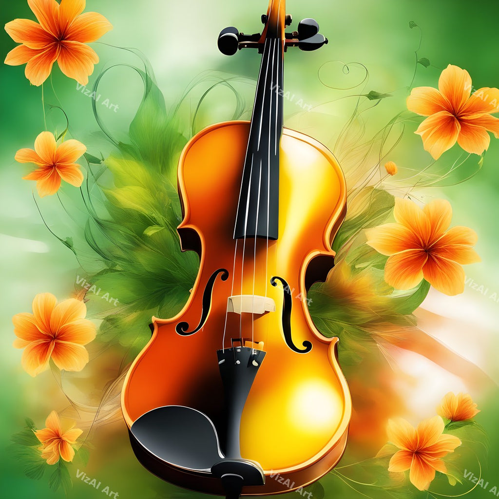 Violin, Light & Nature Art — print 3