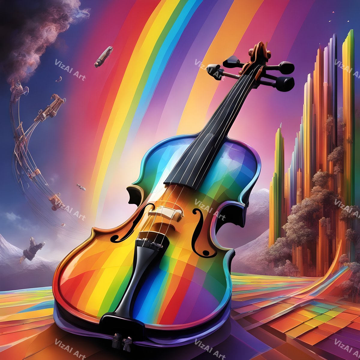Violin, Light & Nature Art — print 5