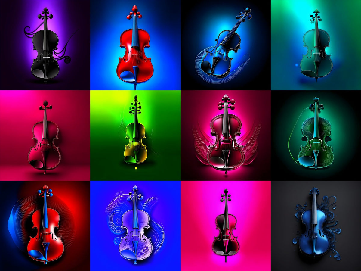 Jewel Tone Violin Art — Choose Your Print