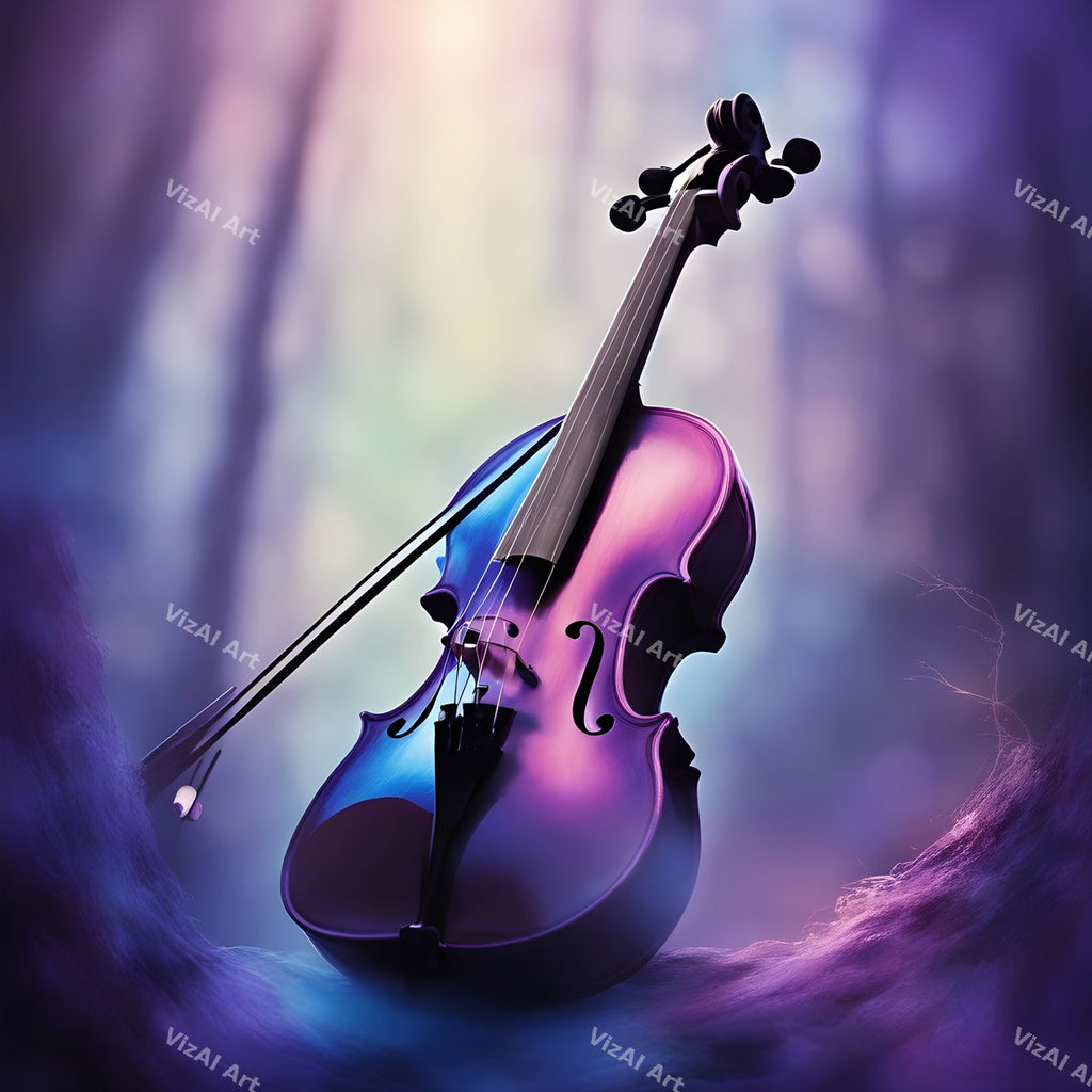 Dreamy Rainbow Violin Art — print 3