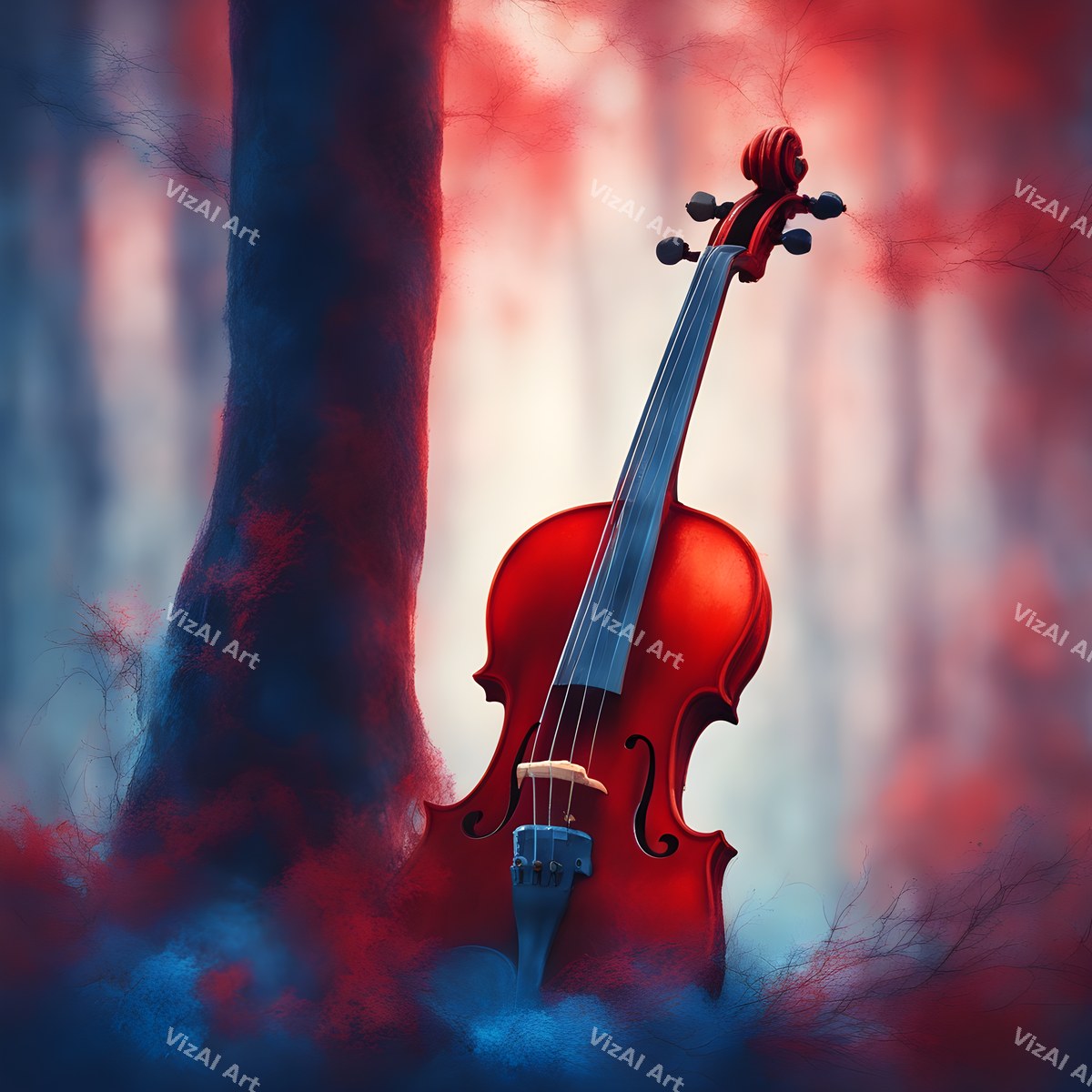 Dreamy Rainbow Violin Art — print 4