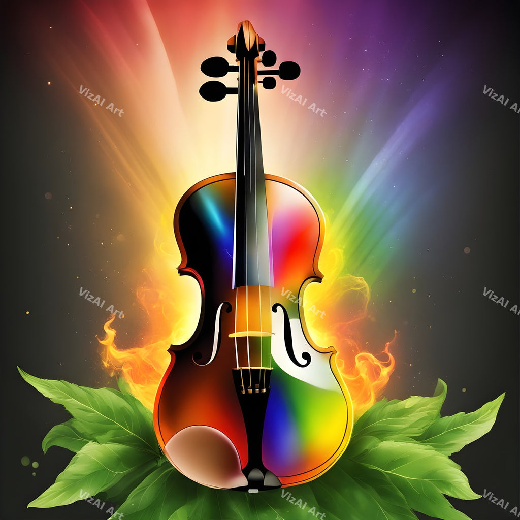 Dreamy Rainbow Violin Art — print 7